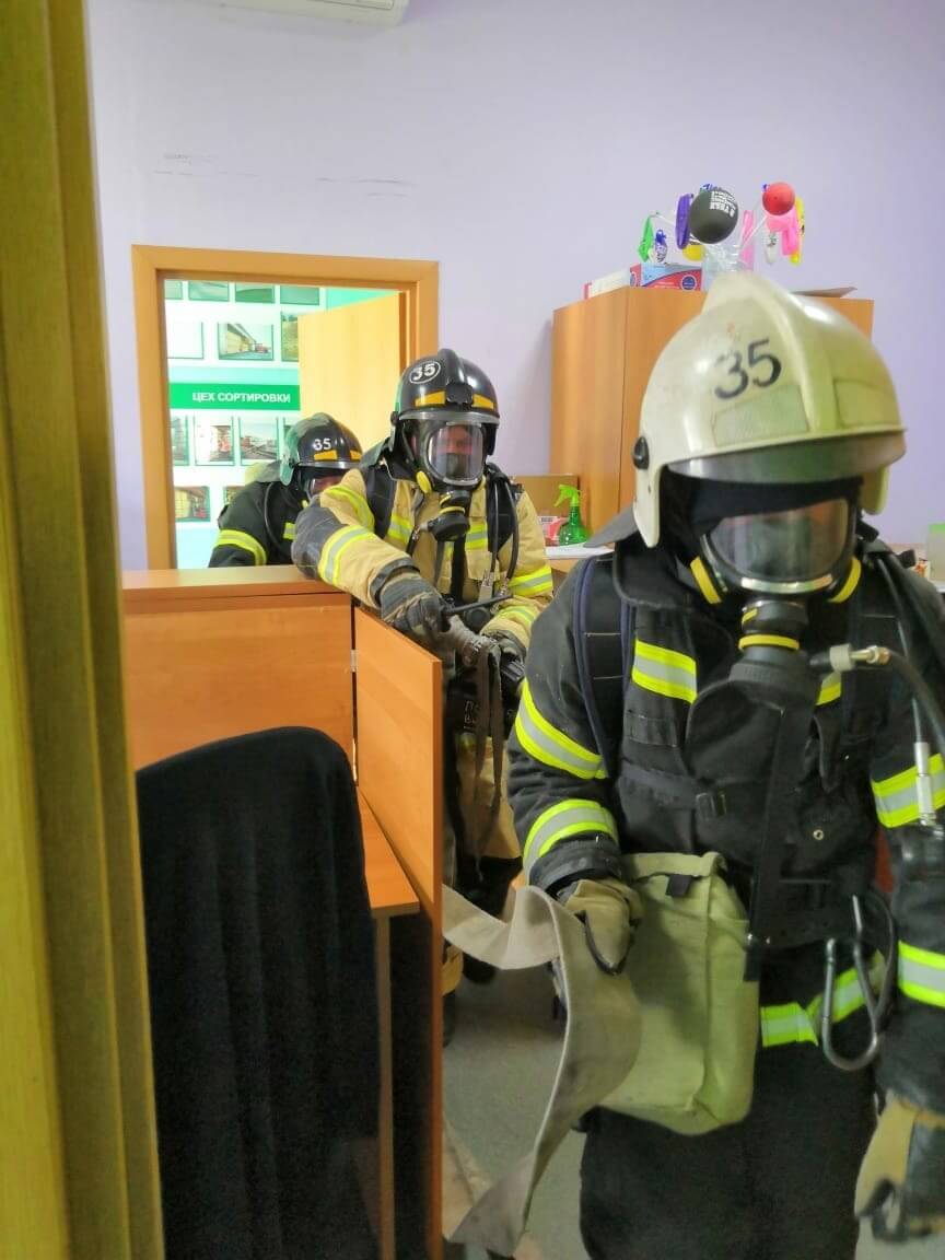 На ЛДК № 2 прошли пожарно-тактические учения